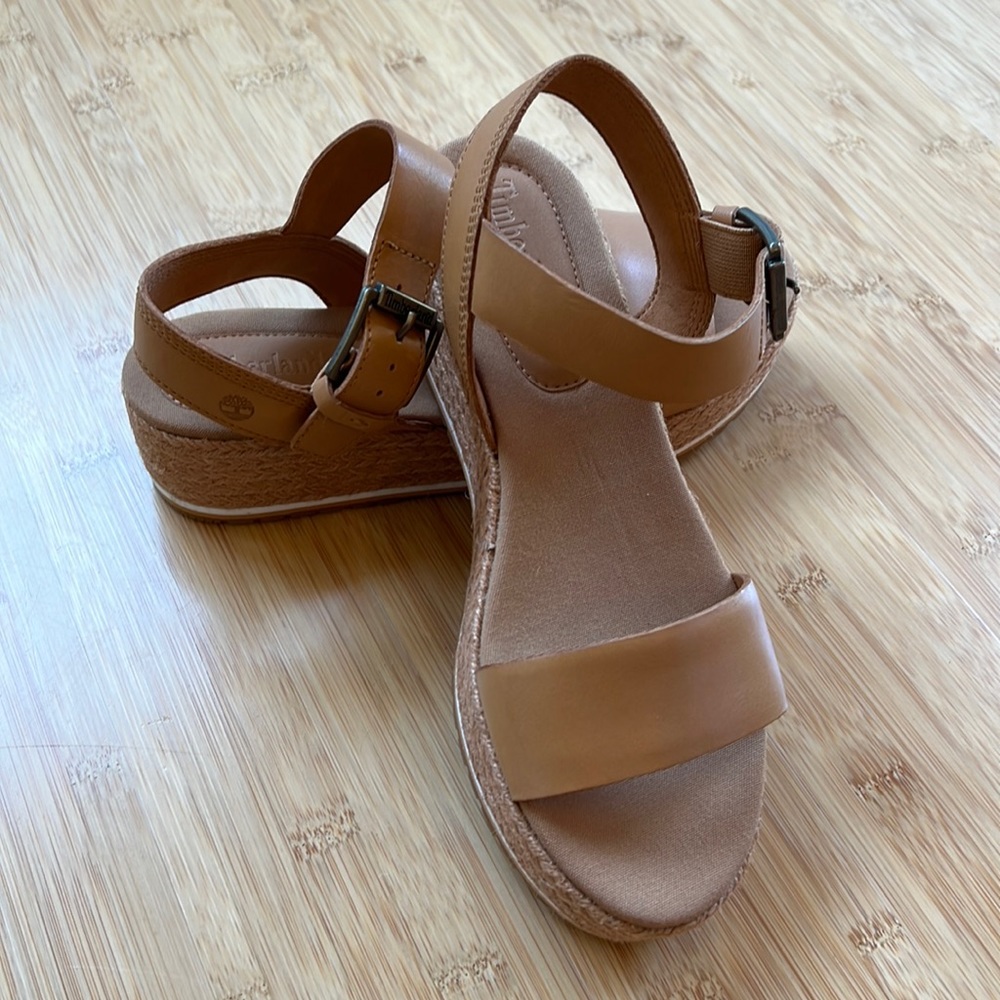 Platform Espadrille sandals, Timberland Santorini, size 6.5